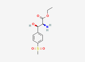 Two-dimensional chemical structure of (2S,3R)-Ethyl-2-amino-3-[4-(methylsulfonyl)phenyl]-3-hydroxy-propanoate