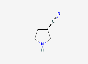 Two-dimensional chemical structure of (S)-pyrrolidine-3-carbonitrile