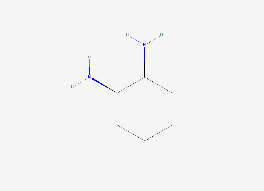 Two-dimensional chemical structure of 1,2-Diaminocyclohexane, cis-