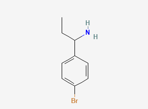 Two-dimensional chemical structure of 1-(4-Bromophenyl)propan-1-amine