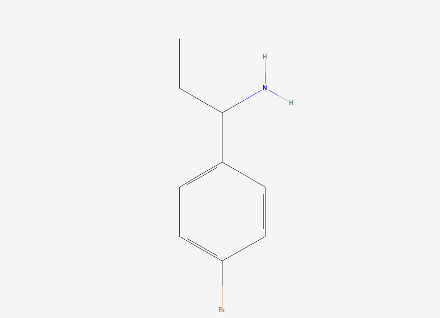 Two-dimensional chemical structure of 1-(4-Bromophenyl)propan-1-amine