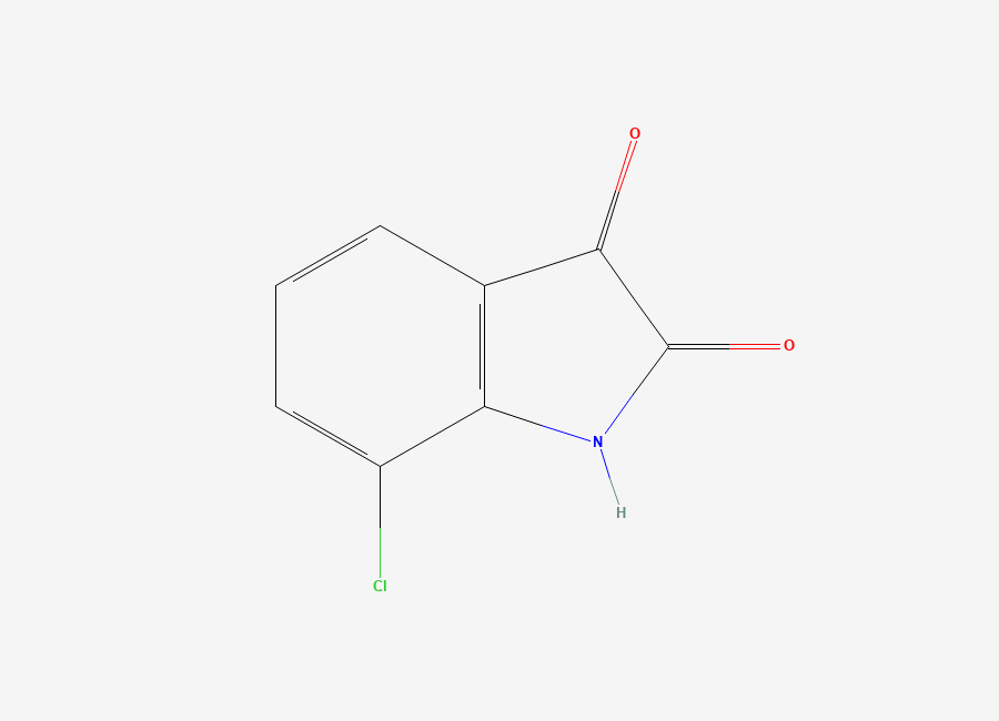 Two-dimensional chemical structure of 7-Chloroisatin