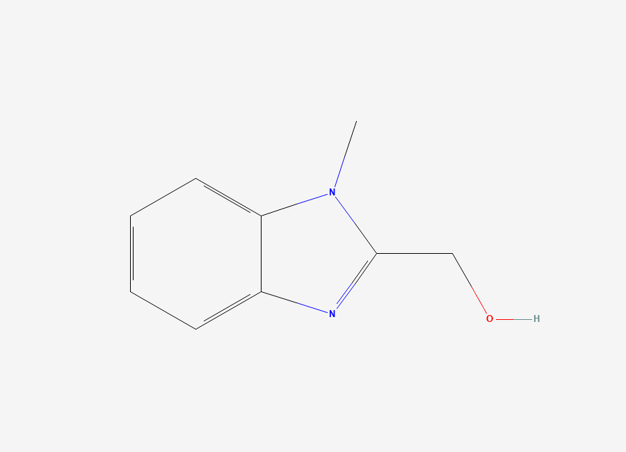 Two-dimensional chemical structure of (1-methyl-1H-1,3-benzodiazol-2-yl)methanol