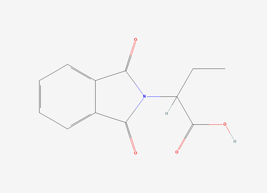 Two-dimensional chemical structure of 2-(1,3-dioxo-1,3-dihydro-2H-isoindol-2-yl)butanoic acid
