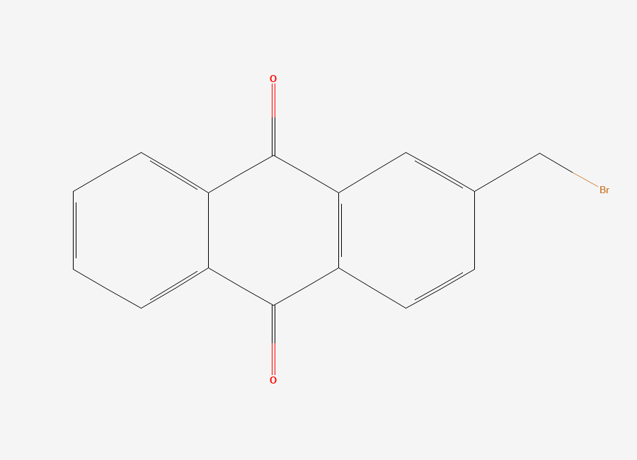 Two-dimensional chemical structure of 2-Bromomethyl-anthraquinone