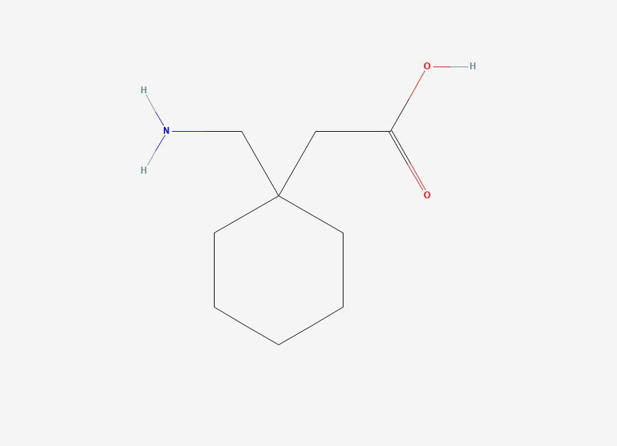 Two-dimensional chemical structure of Gabapentin, CAS 60142-96-3