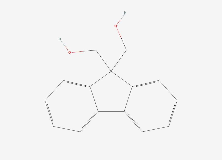 Two-dimensional chemical structure of 9H-Fluorene-9,9-dimethanol