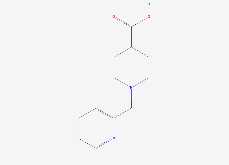 Two-dimensional chemical structure of 1-(Pyridin-2-ylmethyl)piperidine-4-carboxylic acid