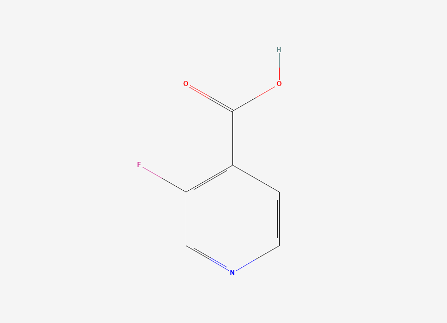 Two-dimensional chemical structure of 3-Fluoropyridine-4-carboxylic acid