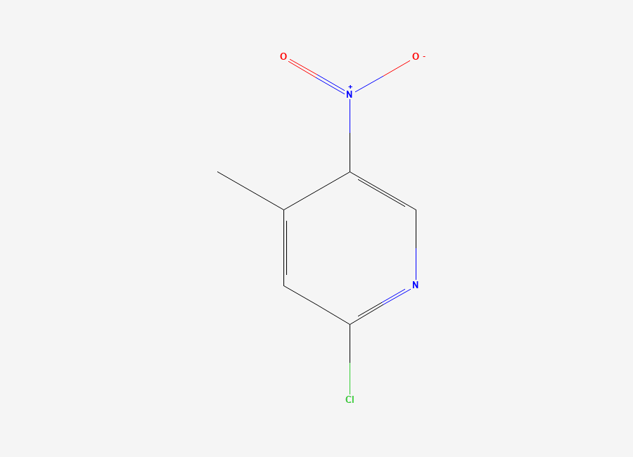 Two-dimensional chemical structure of 2-Chloro-4-methyl-5-nitropyridine