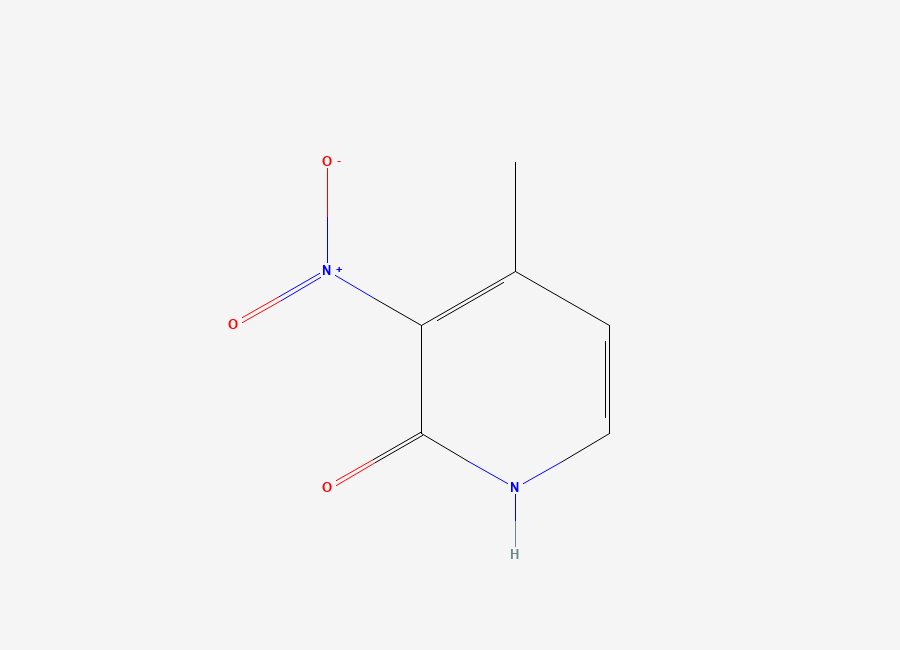Two-dimensional chemical structure of 2-Hydroxy-4-methyl-3-nitropyridine