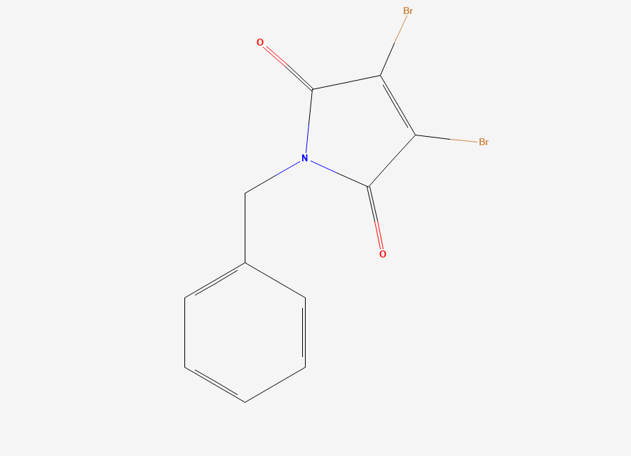 Two-dimensional chemical structure of N-Benzyl-2,3-dibromomaleimide