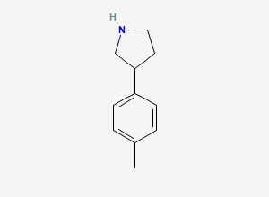 Two-dimensional chemical structure of 3-(4-Methylphenyl)pyrrolidine
