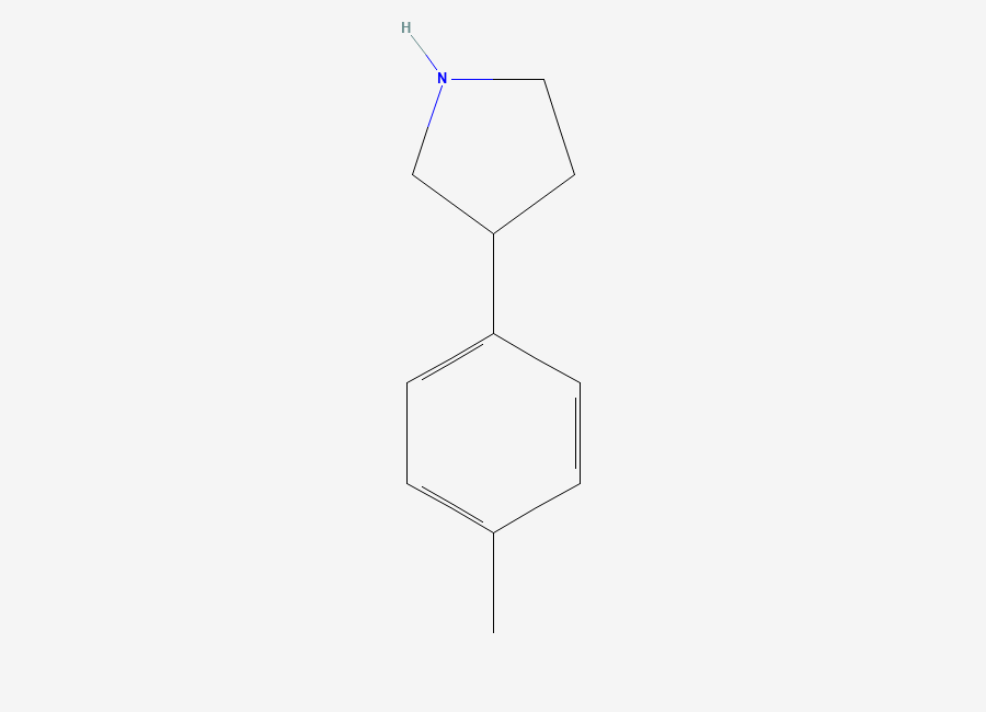 Two-dimensional chemical structure of 3-(4-Methylphenyl)pyrrolidine