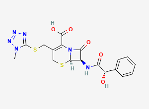 Two-dimensional chemical structure of Cefamandole Impurity 17, CAS 144125-09-7