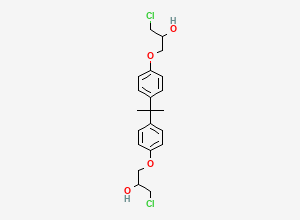 Two-dimensional chemical structure of Bisphenol A bis(3-chloro-2-hydroxypropyl) ether, CAS 4809-35-2