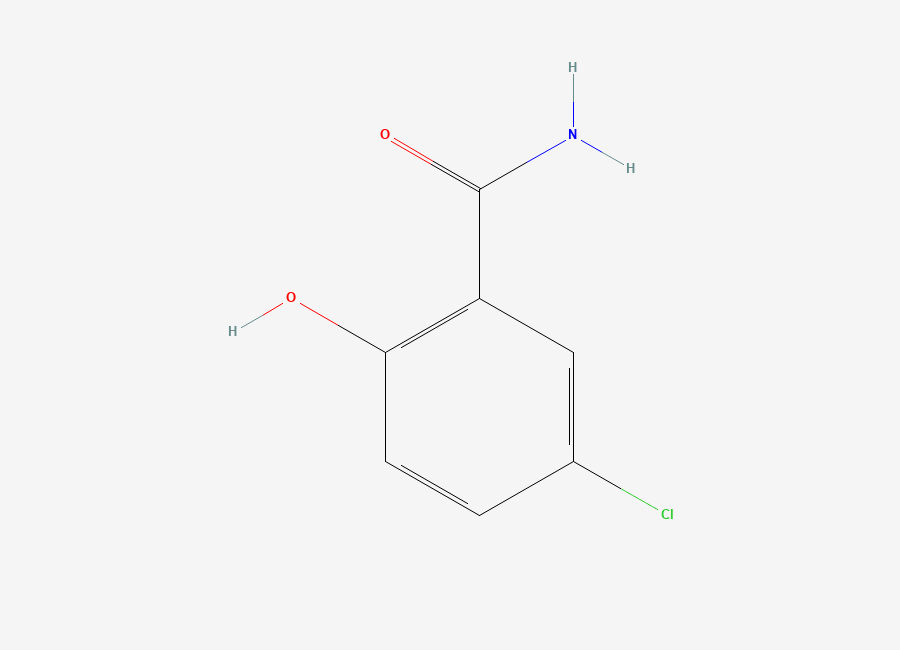 Two-dimensional chemical structure of 5-Chloro-2-hydroxybenzamide