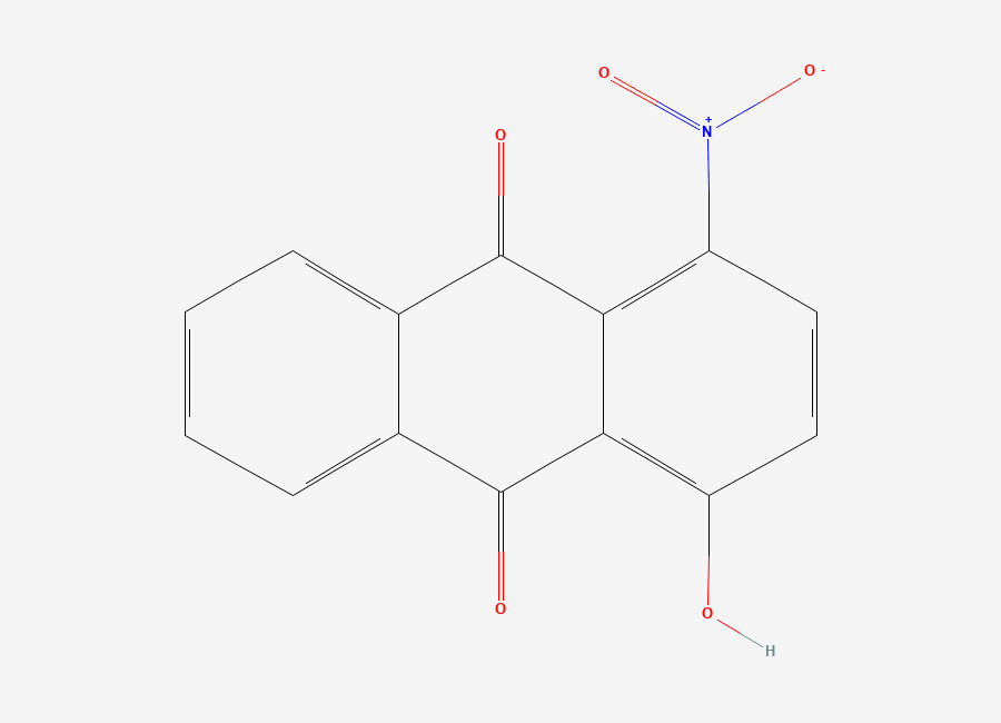 Two-dimensional chemical structure of 1-Hydroxy-4-nitroanthracene-9,10-dione