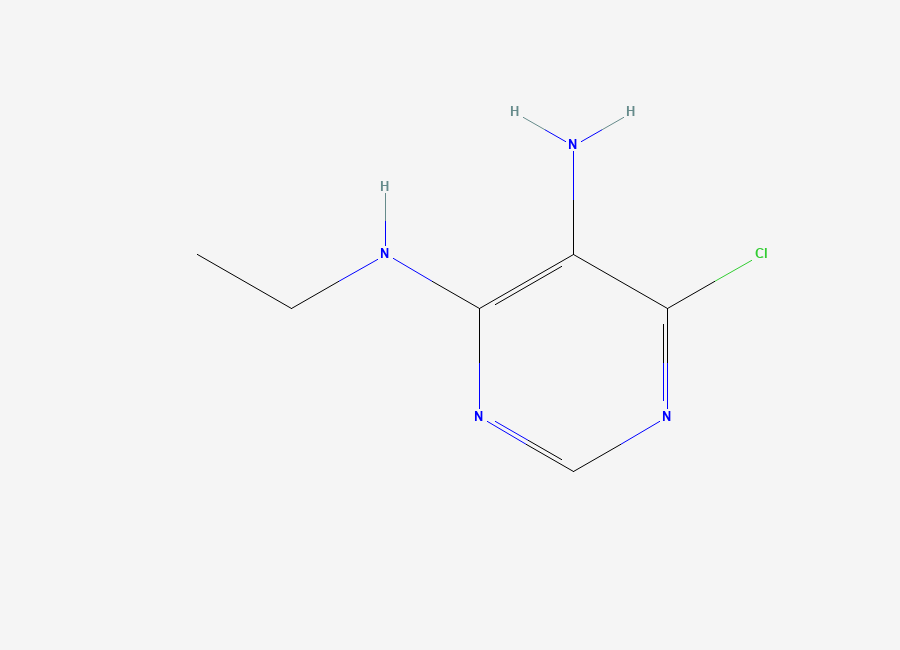 Two-dimensional chemical structure of 6-chloro-4-N-ethylpyrimidine-4,5-diamine