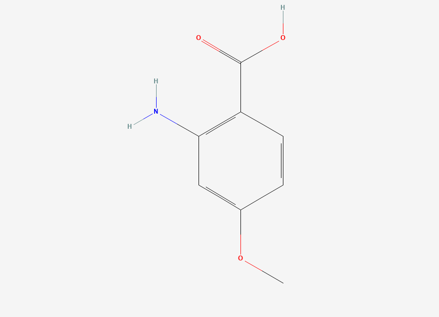Two-dimensional chemical structure of 2-Amino-4-methoxybenzoic acid