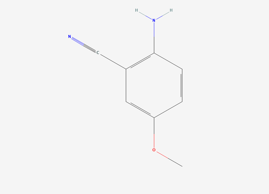 Two-dimensional chemical structure of 2-Amino-5-methoxybenzonitrile