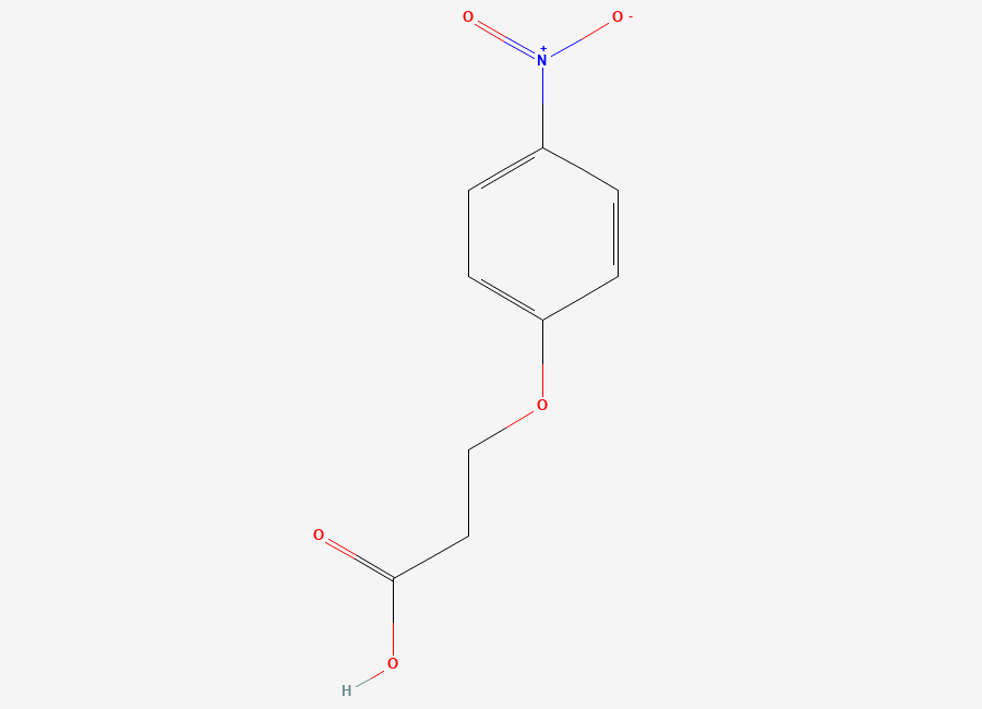 Two-dimensional chemical structure of 3-(4-Nitrophenoxy)propionic acid