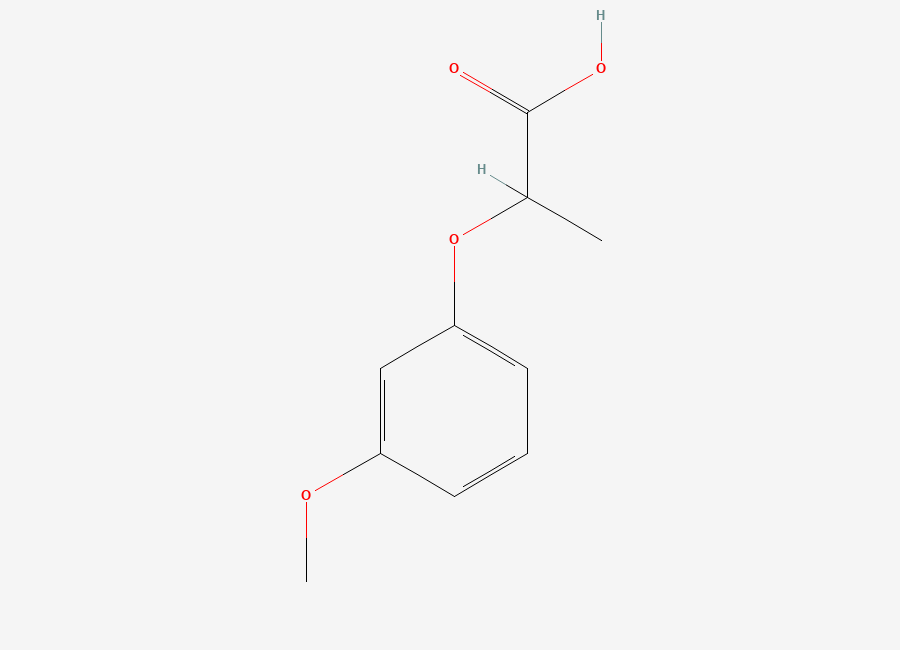 Two-dimensional chemical structure of 2-(3-Methoxyphenoxy)propanoic acid