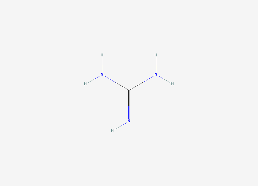Two-dimensional chemical structure of Guanidine, CAS 113-00-8