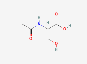 Two-dimensional chemical structure of N-Acetyl-DL-serine