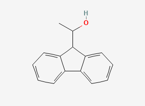 Two-dimensional chemical structure of 1-(9H-Fluoren-9-yl)ethanol, CAS 3023-49-2