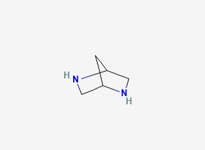 Two-dimensional chemical structure of 2,5-Diazabicyclo[2.2.1]heptane