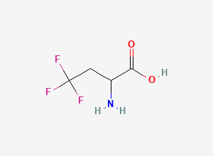 Two-dimensional chemical structure of 2-Amino-4,4,4-trifluorobutanoic acid