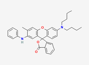 Two-dimensional chemical structure of 6'-(dibutylamino)-3'-methyl-2'-(phenylamino)spiro[isobenzofuran-1(3H),9-(9H)-xanthen]-3-one