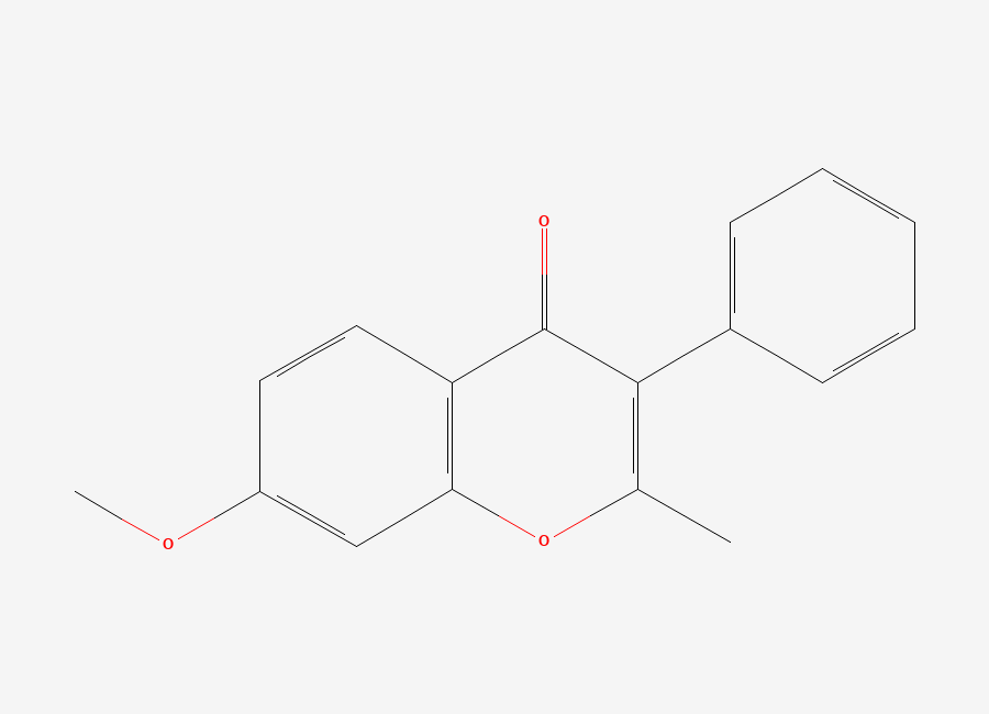 Two-dimensional chemical structure of 7-Methoxy-2-methylisoflavone