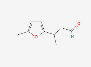 Two-dimensional chemical structure of 3-(5-Methyl-2-furyl)butanal