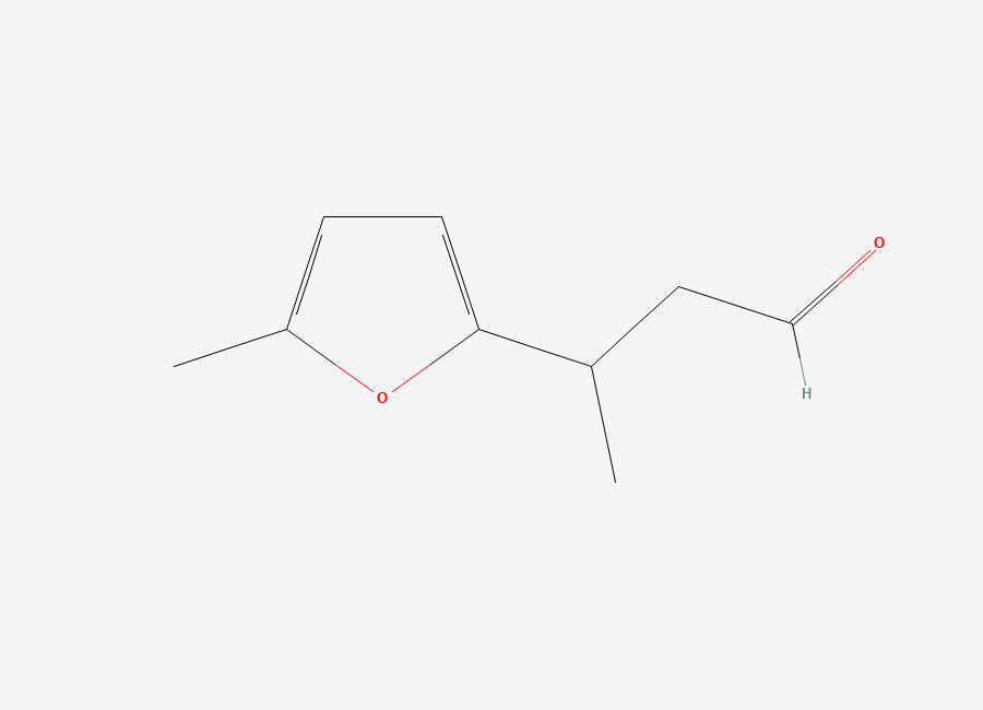 Two-dimensional chemical structure of 3-(5-Methyl-2-furyl)butanal