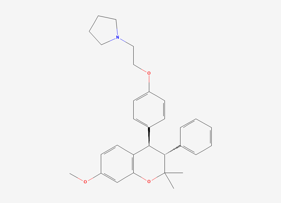 Two-dimensional chemical structure of Ormeloxifene, CAS 31477-60-8