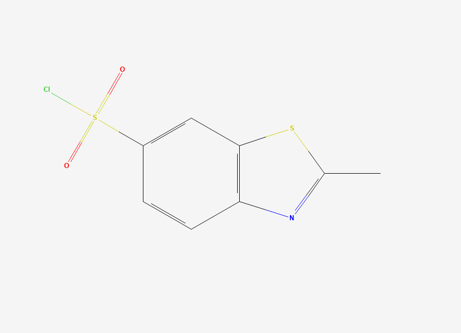 Two-dimensional chemical structure of 2-Methyl-1,3-benzothiazole-6-sulfonyl chloride