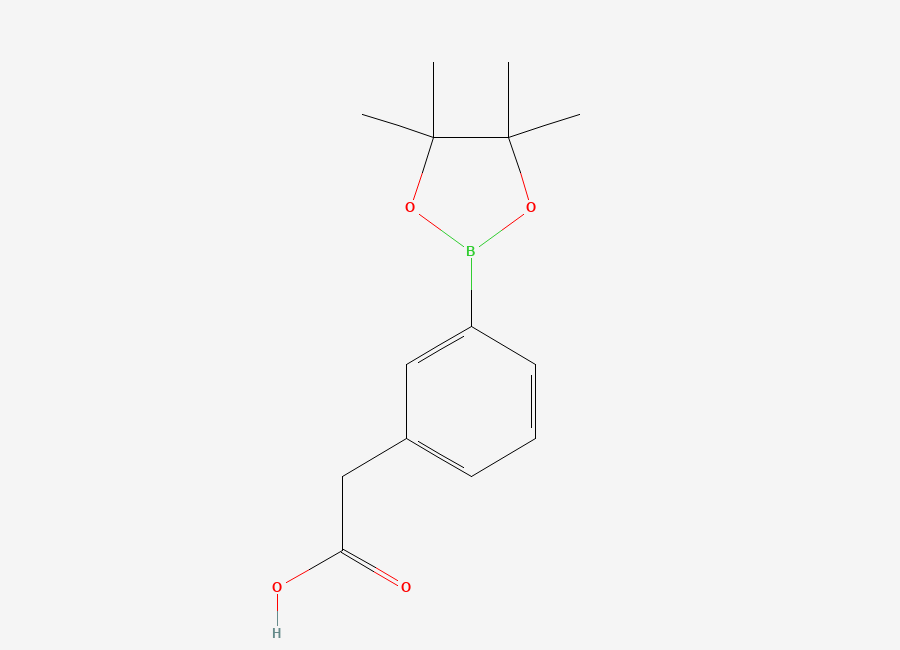 Two-dimensional chemical structure of 2-(3-(Tetramethyl-1,3,2-dioxaborolan-2-yl)phenyl)acetic acid