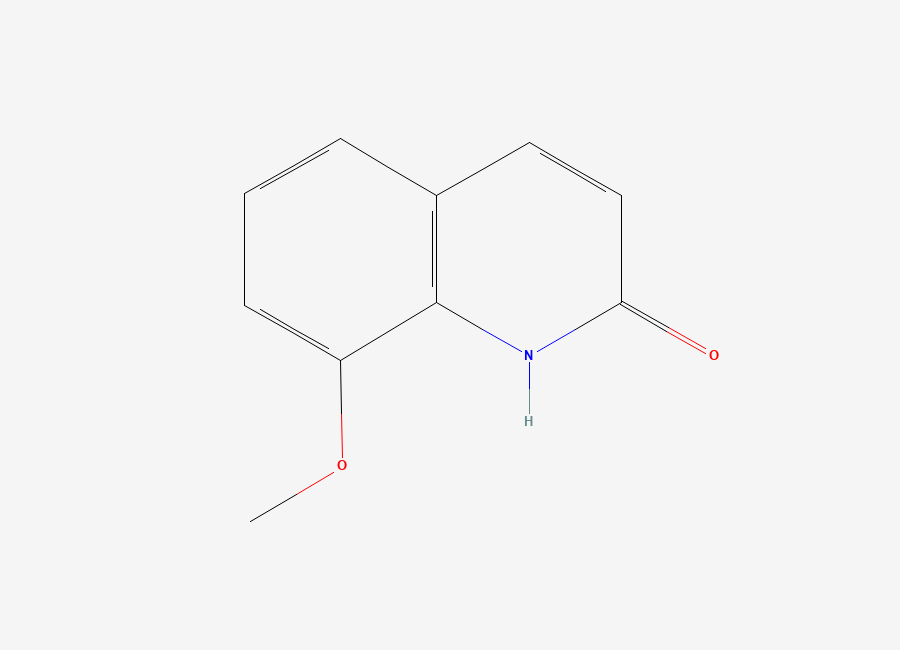 Two-dimensional chemical structure of 8-Methoxyquinolin-2(1H)-one, CAS 22614-69-3