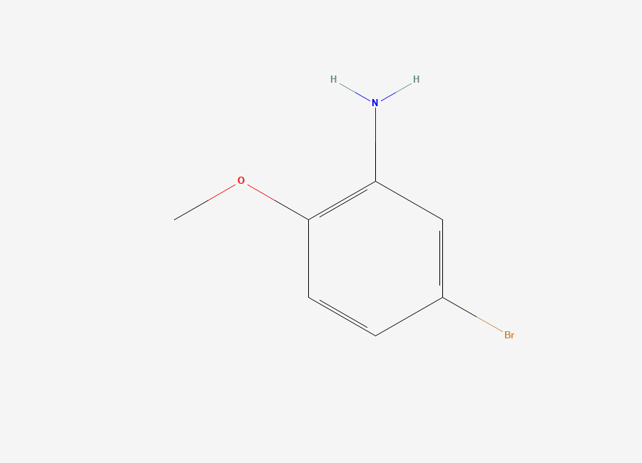Two-dimensional chemical structure of 5-Bromo-2-methoxyaniline
