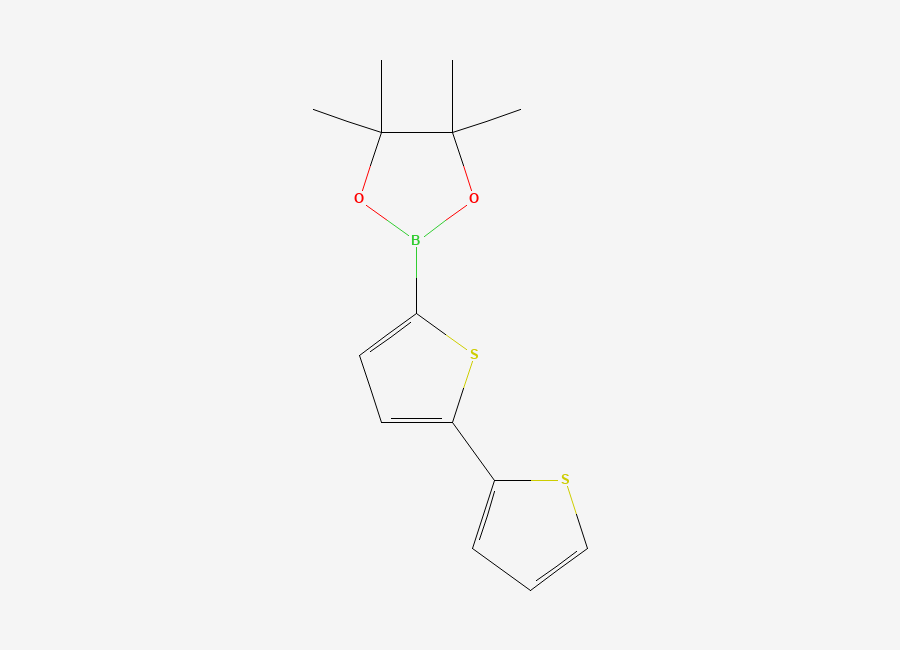 Two-dimensional chemical structure of 2,2'-Bithiophene-5-boronic acid pinacol ester