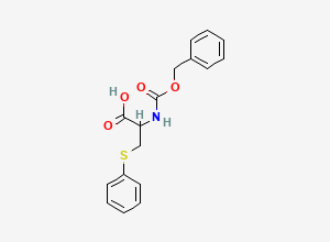 Two-dimensional chemical structure of N-Carbobenzyloxy-3-phenylthio-L-alanine, CAS 159453-24-4