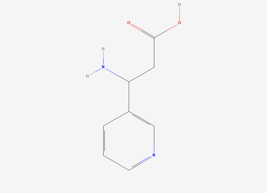 Two-dimensional chemical structure of 3-Amino-3-(pyridin-3-yl)propanoic acid