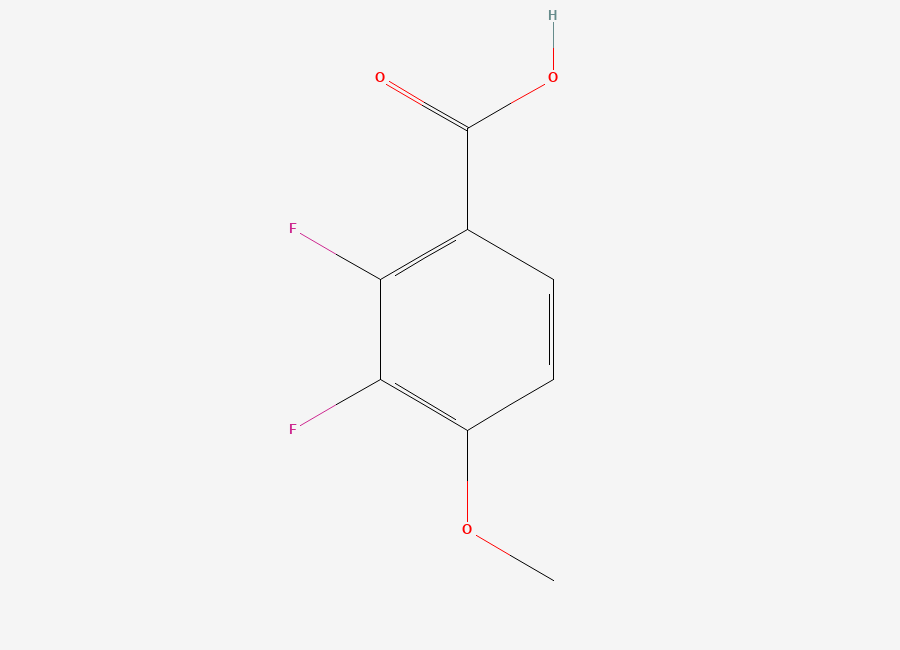 Two-dimensional chemical structure of 2,3-Difluoro-4-methoxybenzoic acid