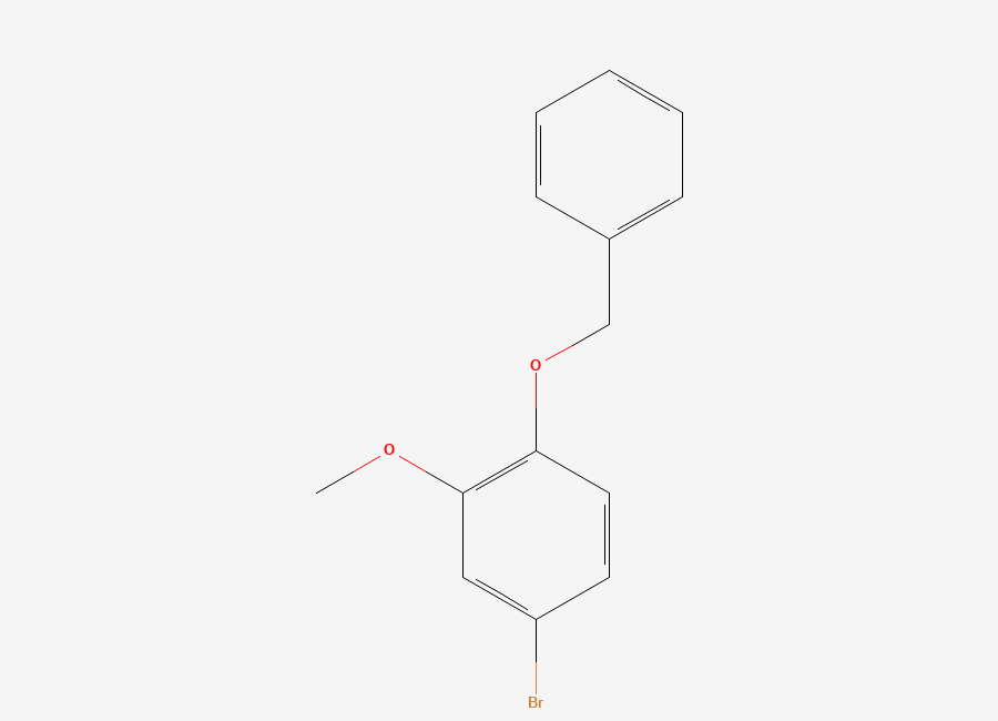 Two-dimensional chemical structure of 1-(Benzyloxy)-4-bromo-2-methoxybenzene