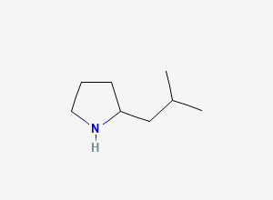 Two-dimensional chemical structure of 2-(2-Methylpropyl)pyrrolidine