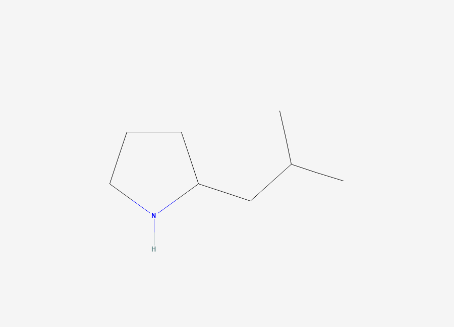 Two-dimensional chemical structure of 2-(2-Methylpropyl)pyrrolidine