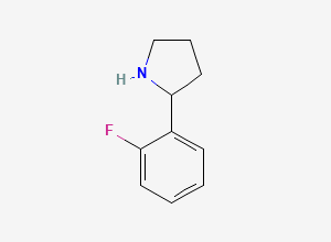 Two-dimensional chemical structure of 2-(2-Fluorophenyl)pyrrolidine