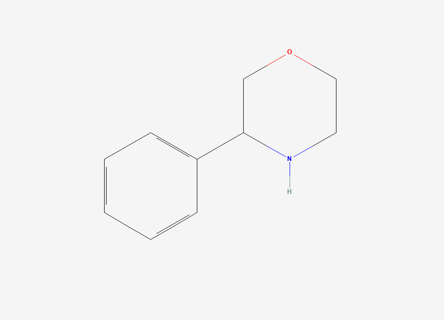 Two-dimensional chemical structure of 3-Phenylmorpholine